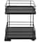 Organize It All Matte Black 2-Tier Slide Out Shelf Organizer